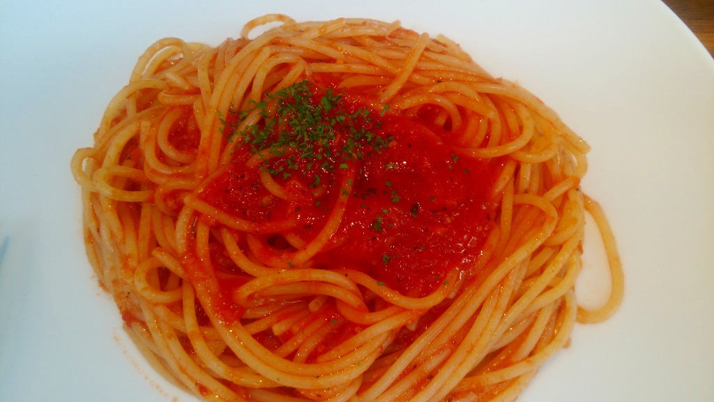 ツナとカッテージチーズのトマトパスタ