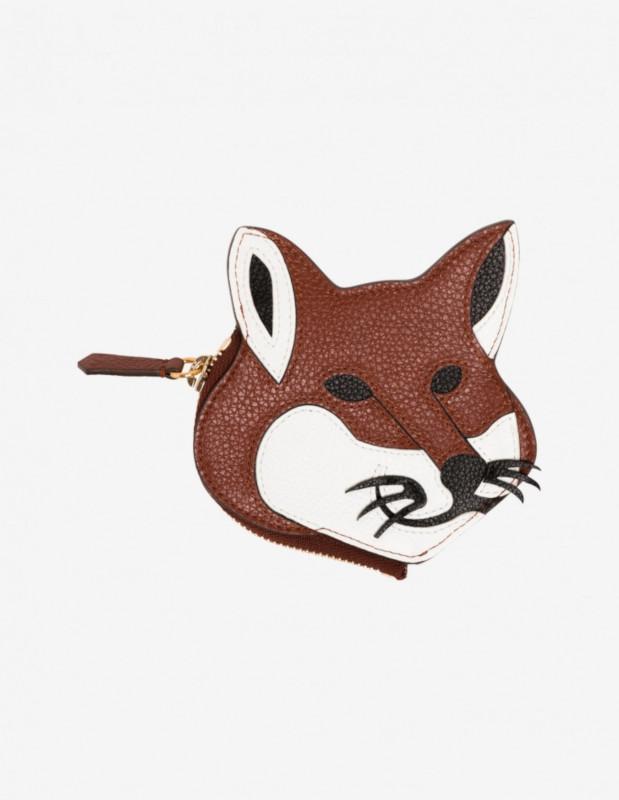 LEATHER FOX HEAD COIN PURSE 出典：https://maisonkitsune.com/