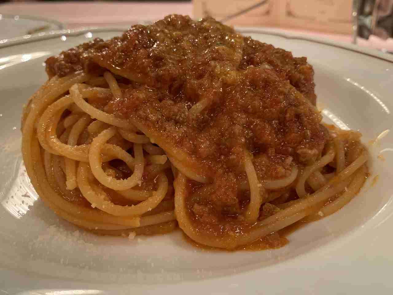 ボロネーゼソースのスパゲッティーニ