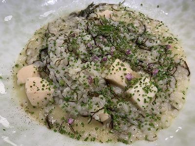 ホタテともずくのリゾット