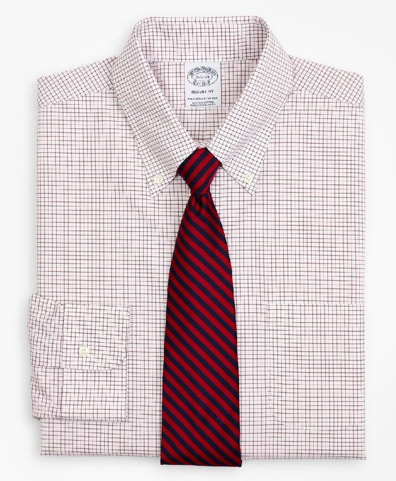 ノンアイロン　ストレッチコットン　グラフチェック　ドレスシャツ 出典：http://www.brooksbrothers.co.jp