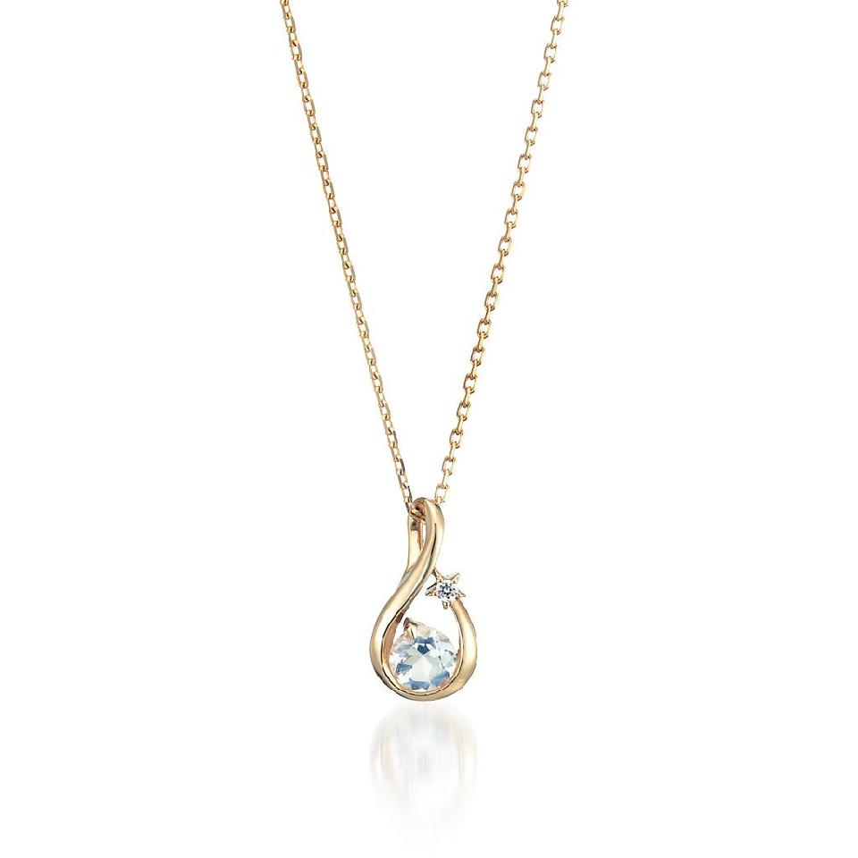 K10 ネックレス BLUE MOONSTONE SHOOTING STAR NECKLACE 出典：https://www.star-jewelry.com/2JN0582.html?cgid=sj-necklace#srule=most-popular&start=13&sz=24&cgid=sj-necklace